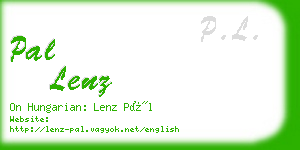 pal lenz business card